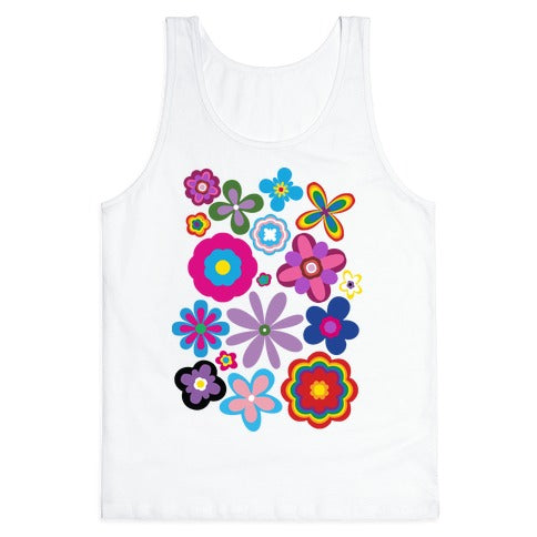 Hippie Pride Flower Pattern Tank Top