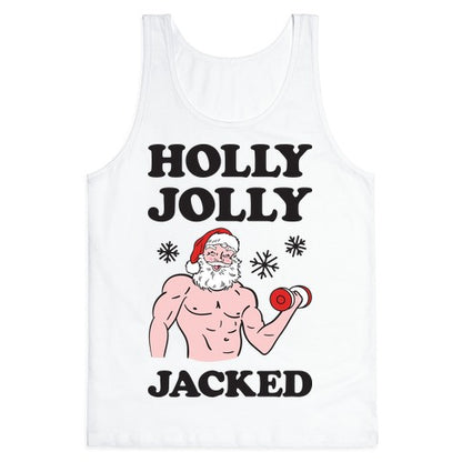 Holly Jolly Jacked Santa Tank Top