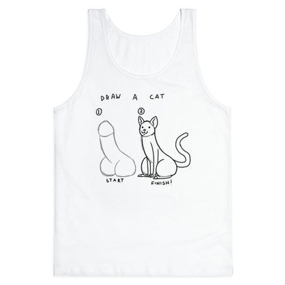 How To Draw a Cat Tank Top