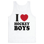I Love Hockey Boys Tank Top