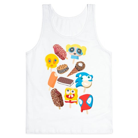 Ice Cream Truck Treats Pattern Tank Top