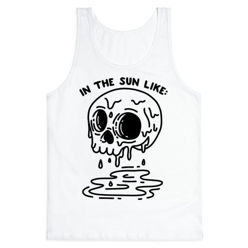 In The Sun Like: Melting Skull Goth Tank Top