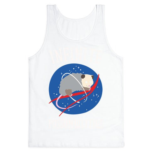 Infinite Possumbilities Parody White Print Tank Top
