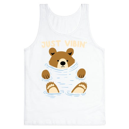 Just Vibin' River Bear Tank Top