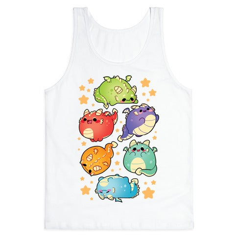 Kawaii Dragons Pattern Tank Top