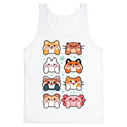 Kawaii Squishy Face Animals Tank Top