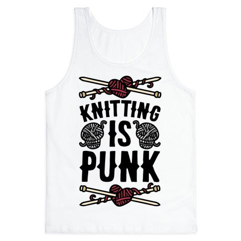 Knitting Is Punk Tank Top