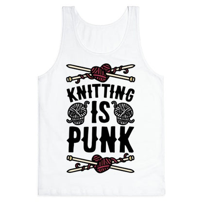 Knitting Is Punk Tank Top