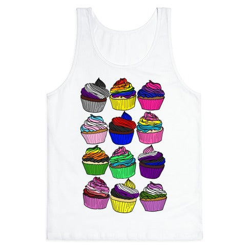 LGBTQ+ Cartoon Cupcakes Tank Top