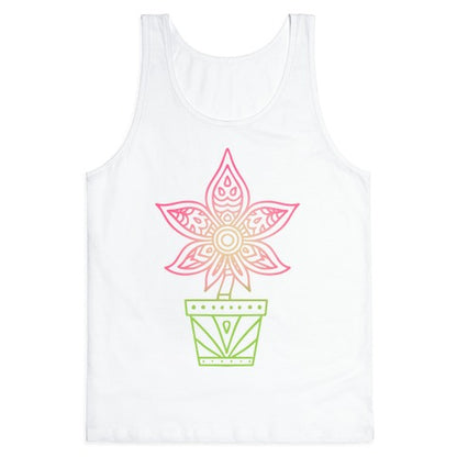 Mandala Weed Flower Tank Top