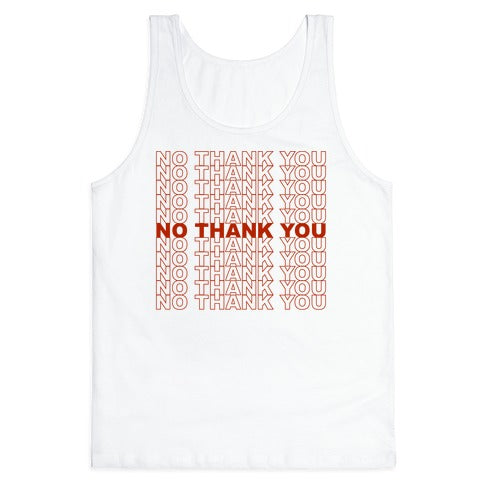 No Thank You Bag Tank Top