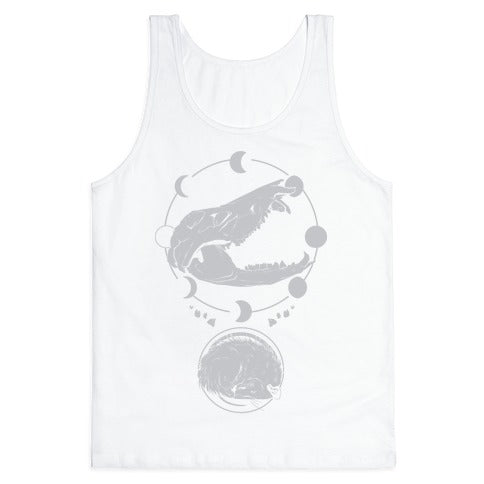 Occult Trash Possum White Print Tank Top