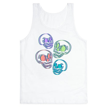 Pastel Skulls Glitch Tank Top