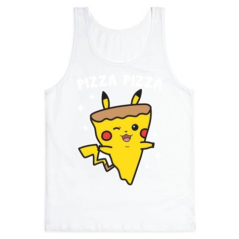 Pizza Pizza Pikachu Parody Tank Top