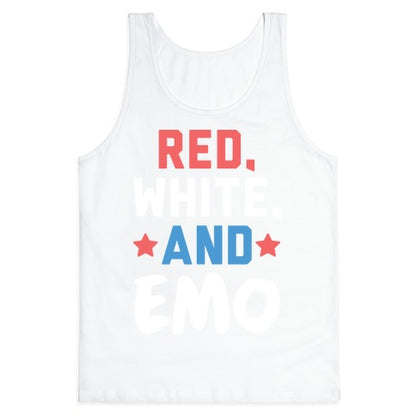 Red, White, And Emo Tank Top