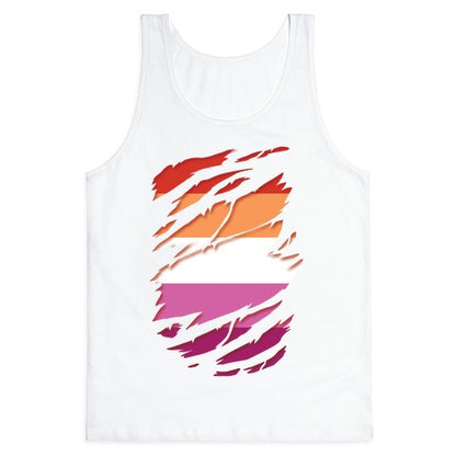 Ripped Shirt: Lesbian Pride Tank Top