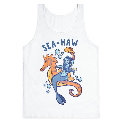 Sea-Haw Cowgirl Mermaid Tank Top