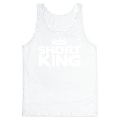 Short King White Print Tank Top