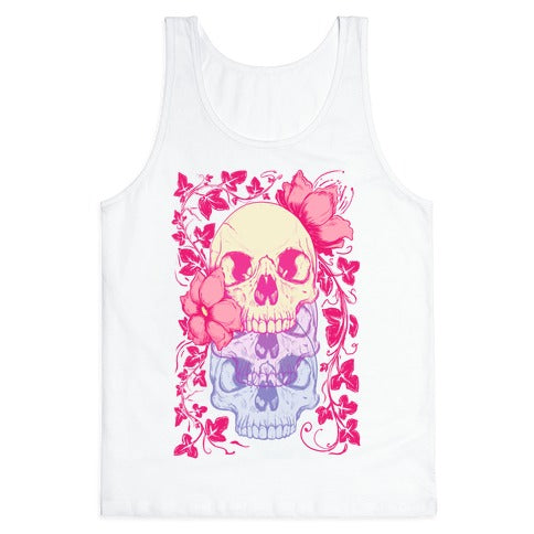 Skull of Vines and Flowers Tank Top