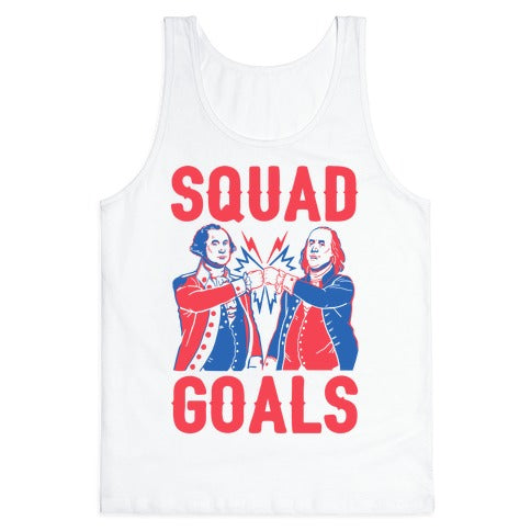 Squad Goals George Washington & Benjamin Franklin (cmyk) Tank Top