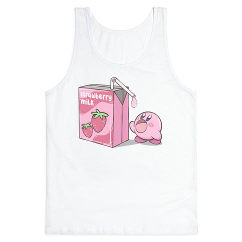 Strawberry Milk Kirby Parody Tank Top