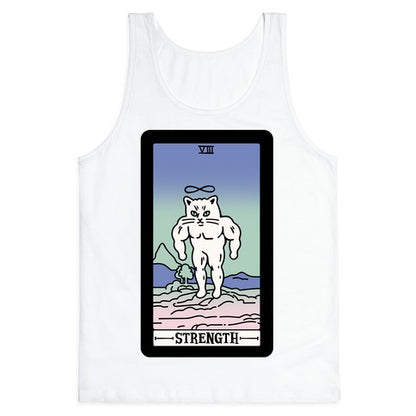 Strength Cat Meme Tarot Card Tank Top