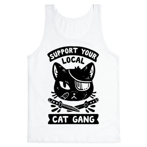 Support Your Local Cat Gang Tank Top