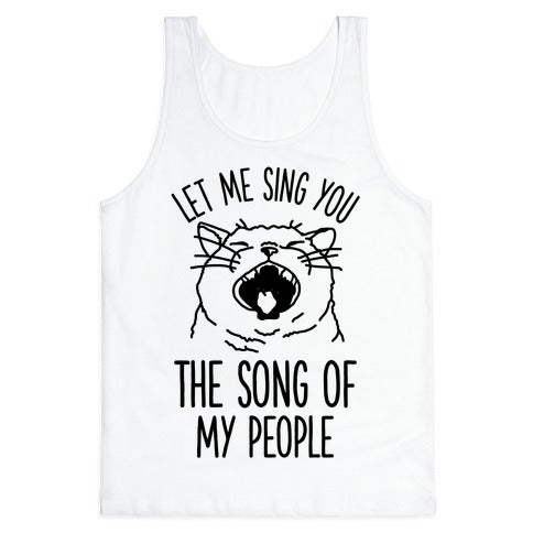 The Song Of My People Cat Tank Top