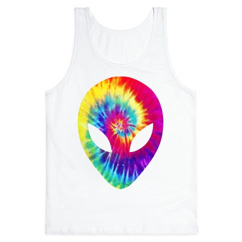 Tie Dye Alien Head Tank Top