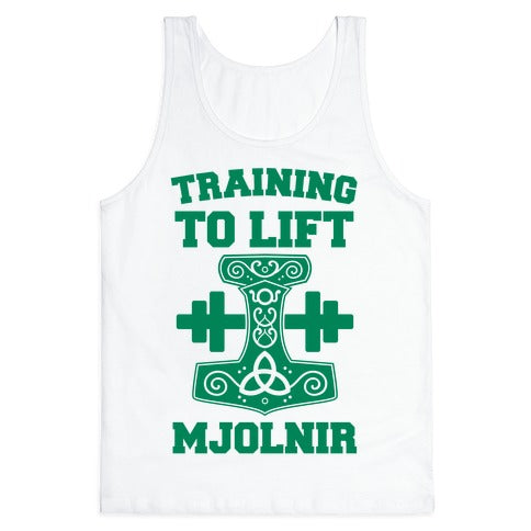 Training to Lift Mjolnir Tank Top