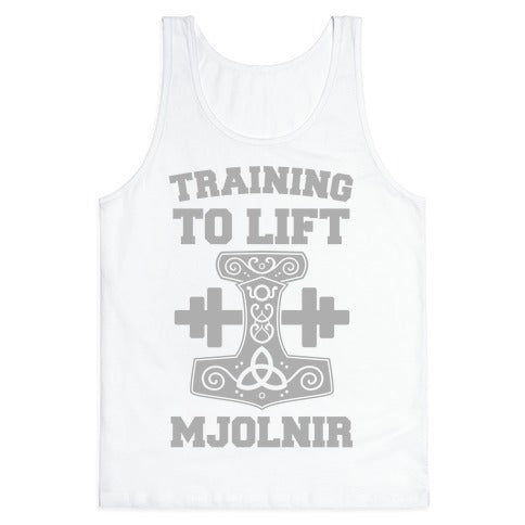 Training to Lift Mjolnir Tank Top