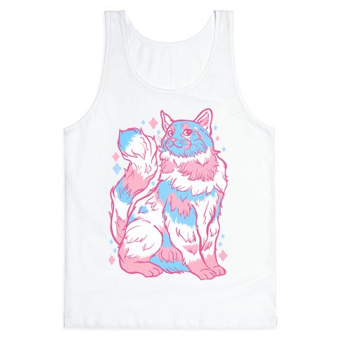 Transgender Pride Cat Tank Top