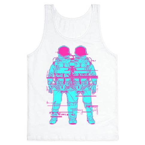 Twin Astronaut Glitch Tank Top