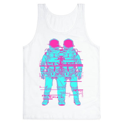 Twin Astronaut Glitch Tank Top