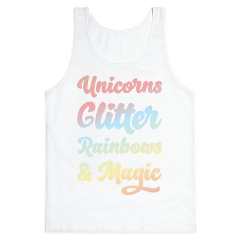 Unicorns Glitter Rainbows & Magic Tank Top