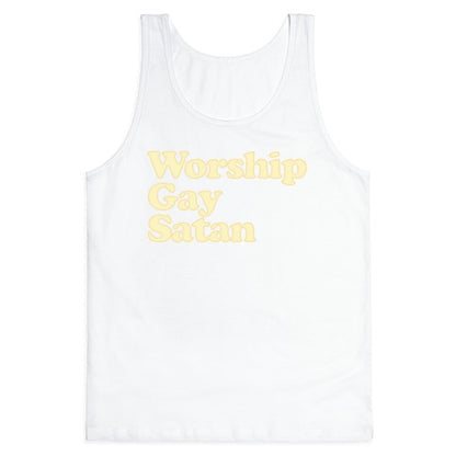 Worship Gay Satan Tank Top