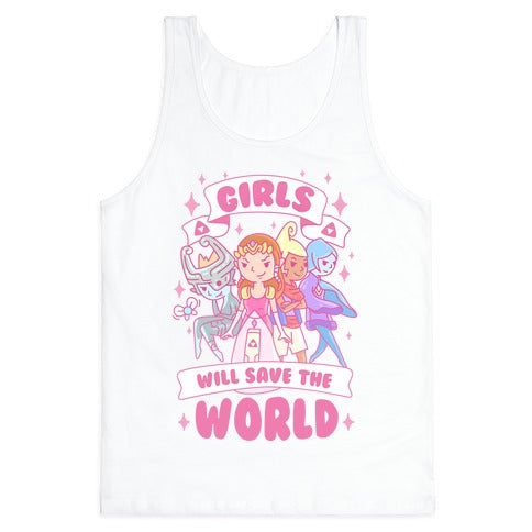 Zelda Girls Will Save The World Parody Tank Top