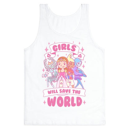 Zelda Girls Will Save The World Parody Tank Top