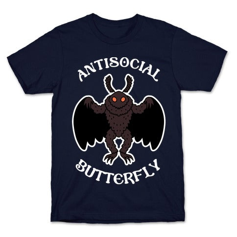  Antisocial Butterfly Mothman T-Shirt