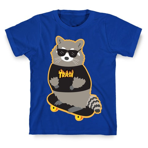 Skate Trash Raccoon Parody T-Shirt