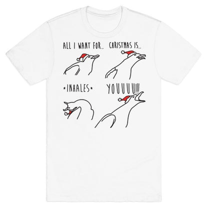 All I Want For Christmas Is You Meme Parody T-Shirt