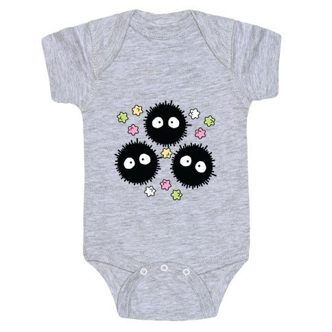 A Trio Of Soot Sprites Baby One Piece