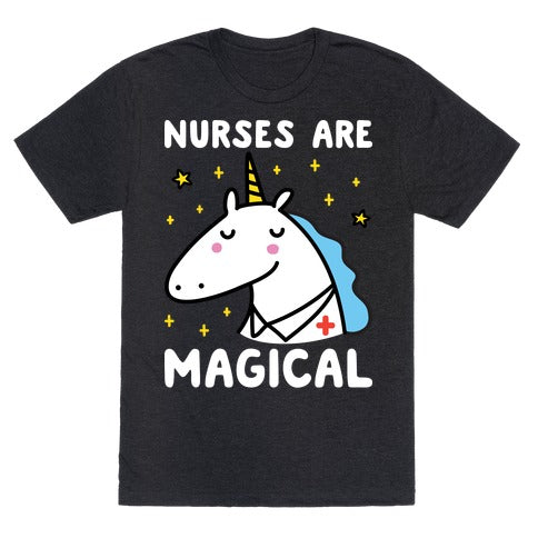 Nurses Are Magical Unicorn Unisex Triblend Tee