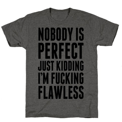 Nobody is Perfect. (Just Kidding) Unisex Triblend Tee