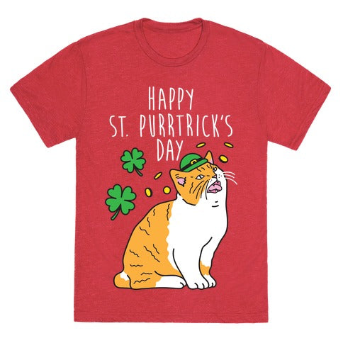 Happy St. Purrtrick's Day Unisex Triblend Tee