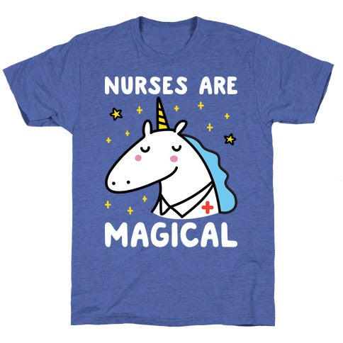 Nurses Are Magical Unicorn Unisex Triblend Tee