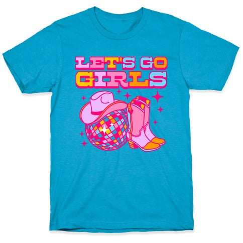 Let's Go Girls Cowgirl Disco Unisex Triblend Tee