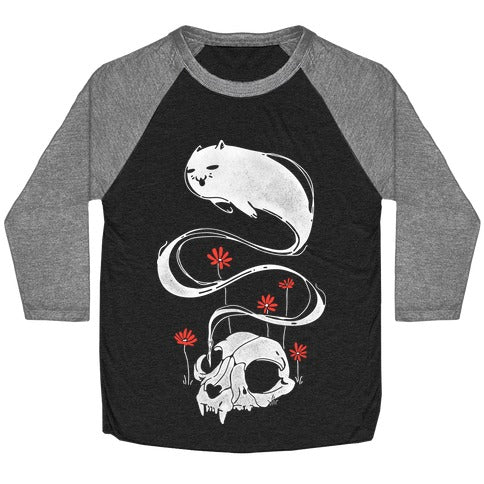 Cat Ghost Baseball Tee