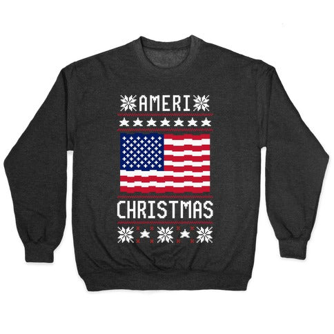 Ameri' Christmas Ugly Sweater Crewneck Sweatshirt