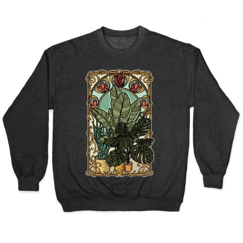 Art Nouveau House Plants Crewneck Sweatshirt